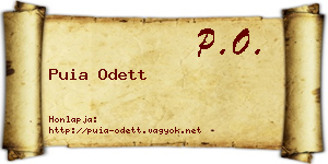 Puia Odett névjegykártya